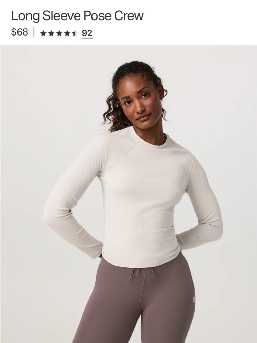 Vuori Long Sleeve Pose Crew